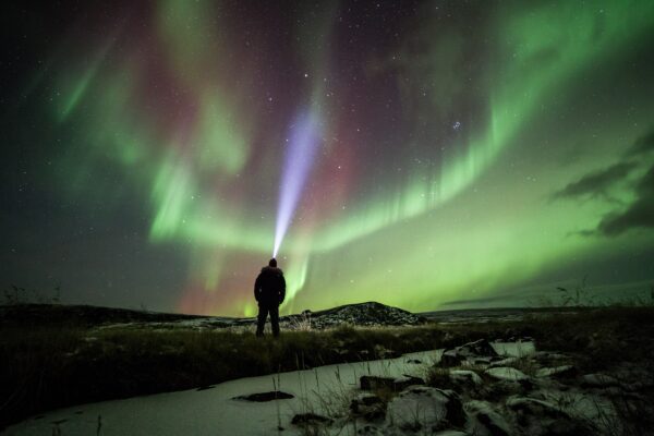 Jakten på nordlyset, med fotograf